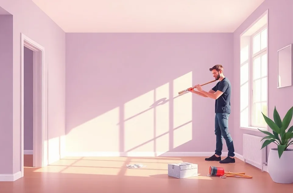 Intérieur rénové après travaux de peinture à Oyonnax