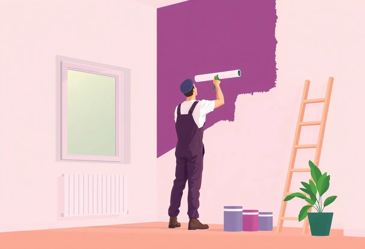 Peintre Oyonnax 01100 en intervention sur un chantier